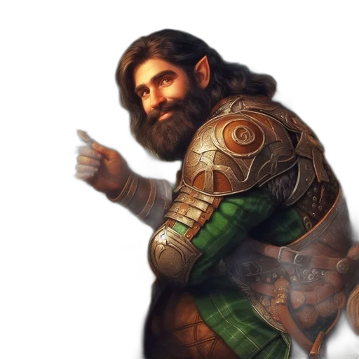 sword, fantasy art, concept art, 3d render, photorealistic, bearded, dwarf, pointed transparent PNG cut-out