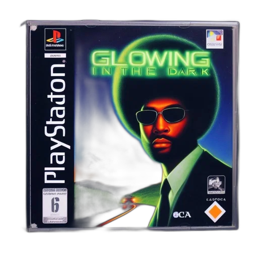 pixel art, concept art, game, case, glowing, dark, man, afro transparent PNG cut-out