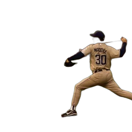 baseball, player, wearing, number, pitching, ball transparent PNG cut-out