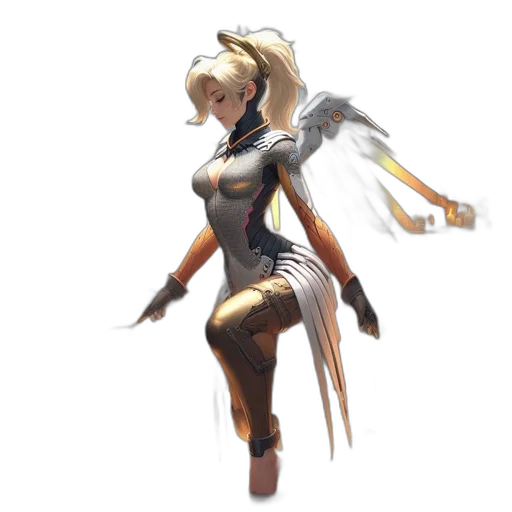staff, weapon, concept art, fantasy art, 3d render, pixel art, golden, dimly transparent PNG cut-out