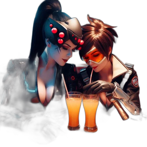 concept art, cyberpunk, fantasy art, pixel art, neon lights, fire, two, futuristic transparent PNG cut-out