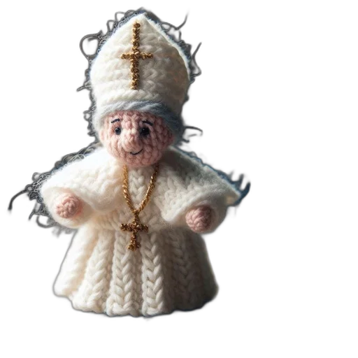 jewelry, crown, hat, staff, 3d render, crocheted, figure, religious transparent PNG cut-out