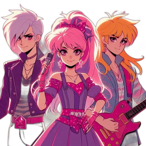 anime, cartoon, concept art, vaporwave, neon, colorful, pastel, dark transparent PNG cut-out