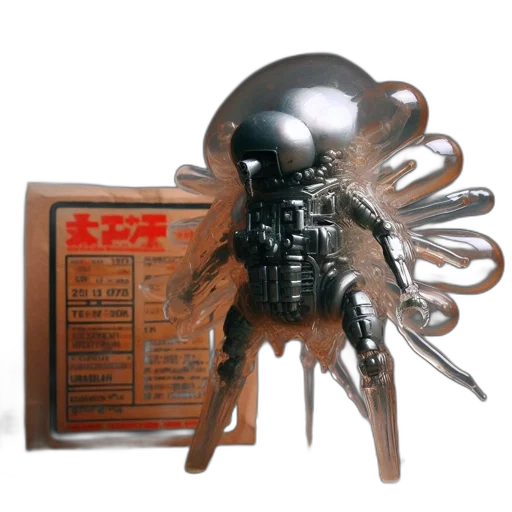 robot, creature, weapon, concept art, 3d render, metallic, robot-like, figure transparent PNG cut-out