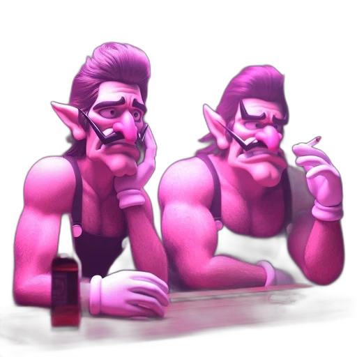 mask, face, concept art, pixel art, 3d render, cartoon, neon, two transparent PNG cut-out