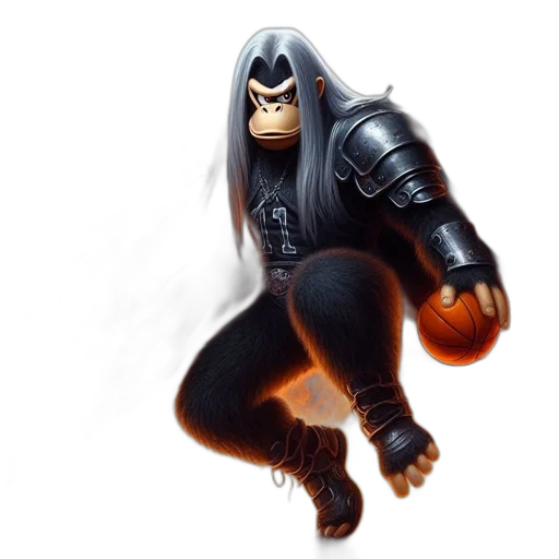 animal, mask, jacket, 3d render, concept art, comic book art, photorealistic, unusual transparent PNG cut-out