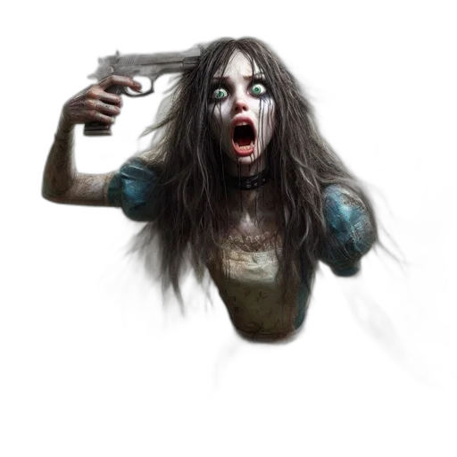 creature, weapon, staff, face, concept art, fantasy art, comic book art, photorealistic transparent PNG cut-out