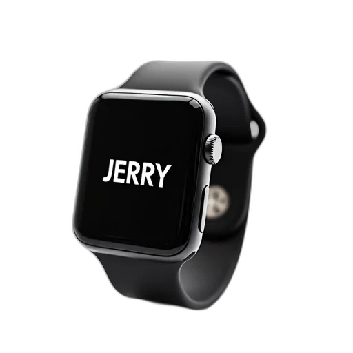 jewelry, 3d render, black, smartwatch, digital, display, showing, time transparent PNG cut-out
