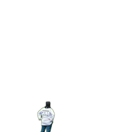 robot, jacket, staff, bottle, pixel art, 3d render, concept art, vaporwave transparent PNG cut-out