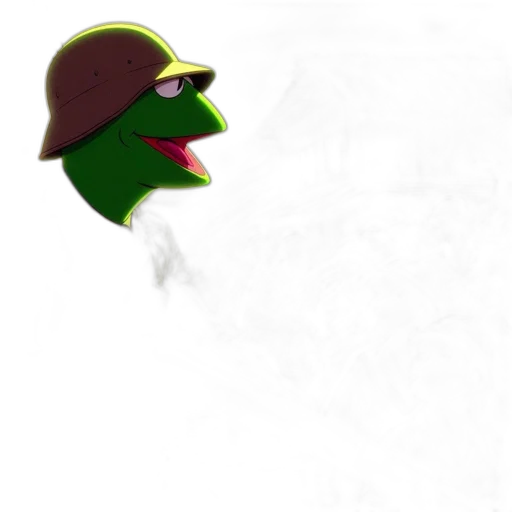 hat, face, mask, creature, concept art, photorealistic, 3d render, pixel art transparent PNG cut-out