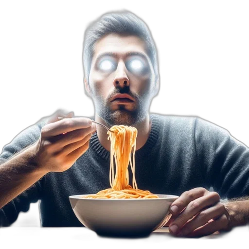 food, mask, face, hair, photorealistic, concept art, 3d render, cartoon transparent PNG cut-out