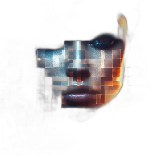 face, robot, mask, crown, 3d render, cyberpunk, concept art, photorealistic transparent PNG cut-out