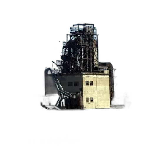 robot, furniture, building, staff, 3d render, concept art, old, factory transparent PNG cut-out