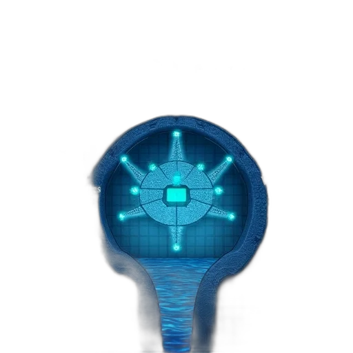 staff, weapon, jewelry, robot, 3d render, concept art, pixel art, vaporwave transparent PNG cut-out