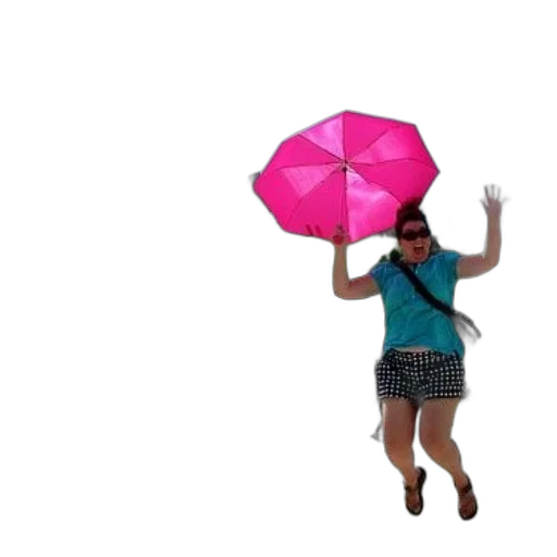 umbrella, dress, staff, 3d render, concept art, rain, underwater, woman transparent PNG cut-out