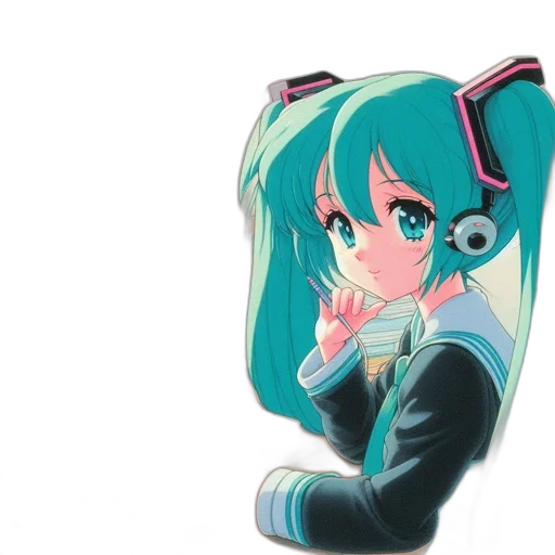 jacket, weapon, mask, dress, anime, cartoon, 3d render, vaporwave transparent PNG cut-out