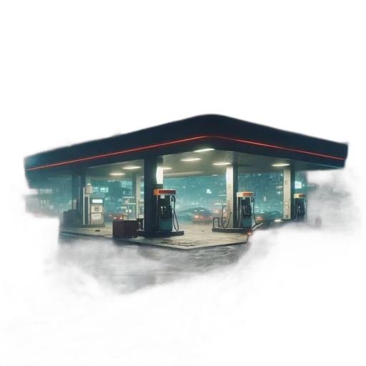 building, staff, car, umbrella, concept art, 3d render, pixel art, photorealistic transparent PNG cut-out