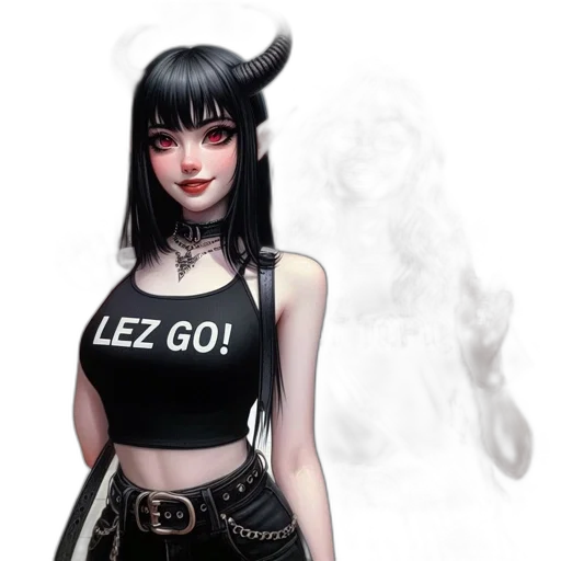 fantasy art, concept art, comic book art, photorealistic, dark, two, stylized, female transparent PNG cut-out