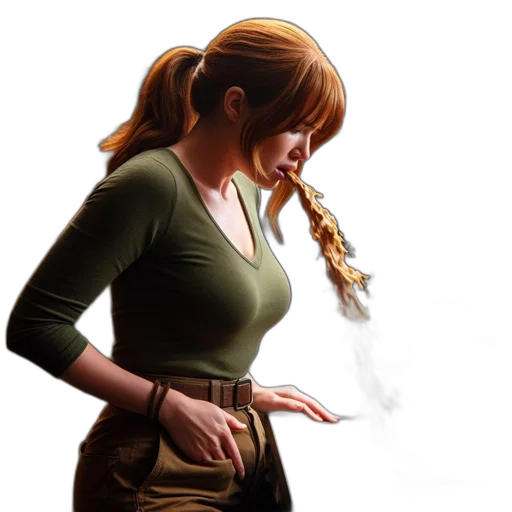 dress, jacket, concept art, photorealistic, fantasy art, comic book art, fire, fog transparent PNG cut-out