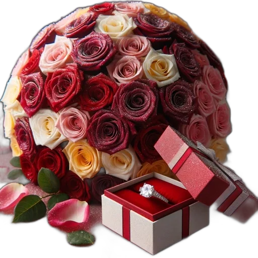 hat, crown, flower, jewelry, 3d render, photorealistic, red, luxurious transparent PNG cut-out