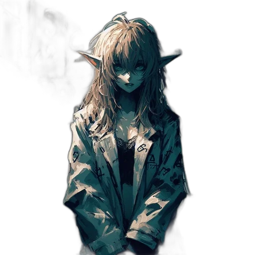 jacket, mask, dragon, face, fantasy art, concept art, anime, cyberpunk transparent PNG cut-out