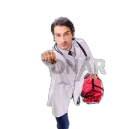 staff, jacket, weapon, photorealistic, concept art, doctor, white, coat transparent PNG cut-out