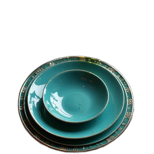 jewelry, food, 3d render, green, blue, christmas, place, setting transparent PNG cut-out