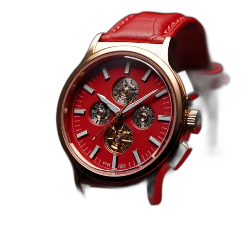 jewelry, photorealistic, 3d render, red, harry, winston, watch, movement transparent PNG cut-out