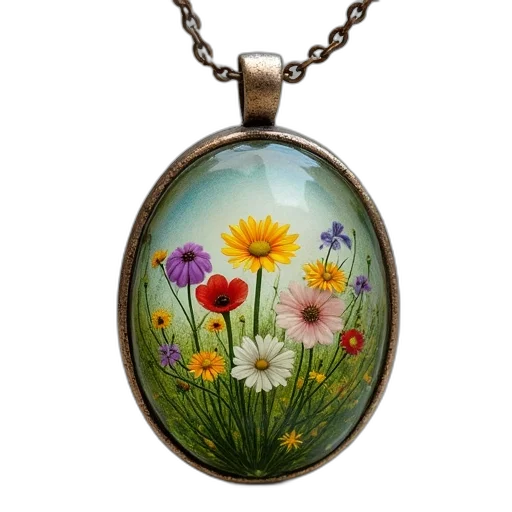 jewelry, flower, photorealistic, oil painting transparent PNG cut-out