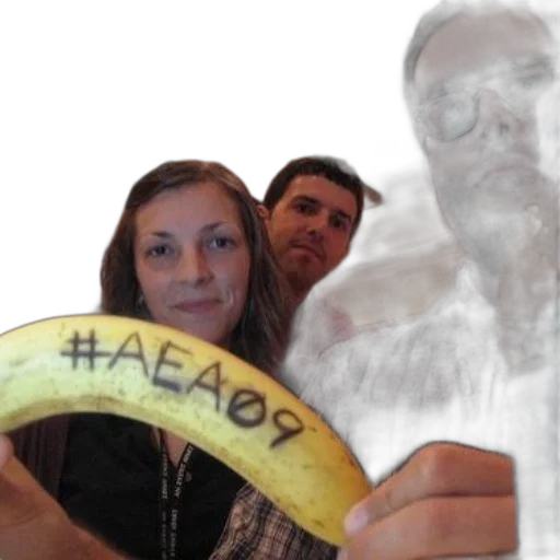 three, people, pose, picture, banana, has, hashtag, aea09 transparent PNG cut-out