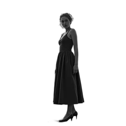 dress, staff, jewelry, concept art, photorealistic, 3d render, cartoon, monochrome transparent PNG cut-out