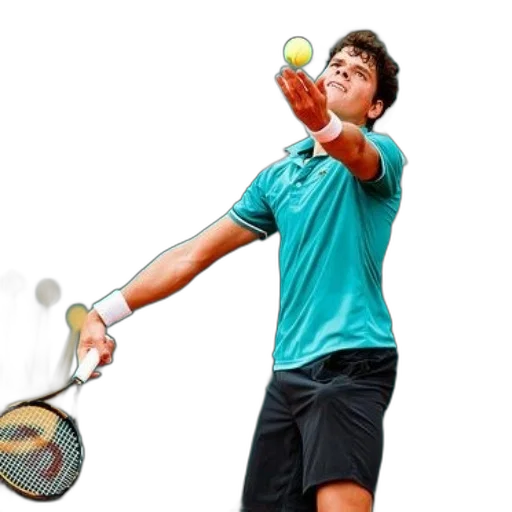 staff, photorealistic, 3d render, tennis, player, teal, shirt, prepares transparent PNG cut-out
