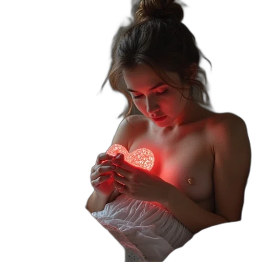jewelry, concept art, cyberpunk, neon lights transparent PNG cut-out