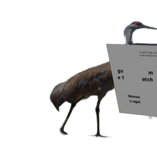 furniture, creature, animal, weapon, concept art, 3d render, sandhill, crane transparent PNG cut-out