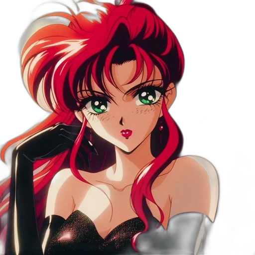 anime, cartoon, vaporwave, concept art, fire, red, animated, female transparent PNG cut-out