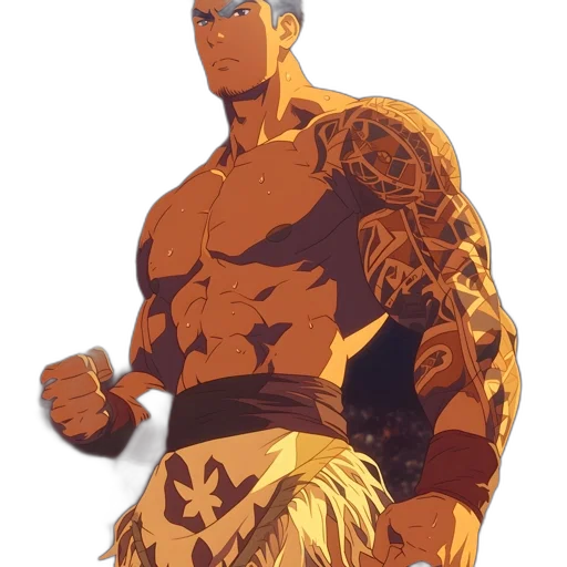 animal, mask, weapon, staff, concept art, comic book art, fantasy art, anime transparent PNG cut-out