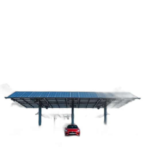 car, umbrella, concept art, 3d render, modern, solar, panel, installation transparent PNG cut-out
