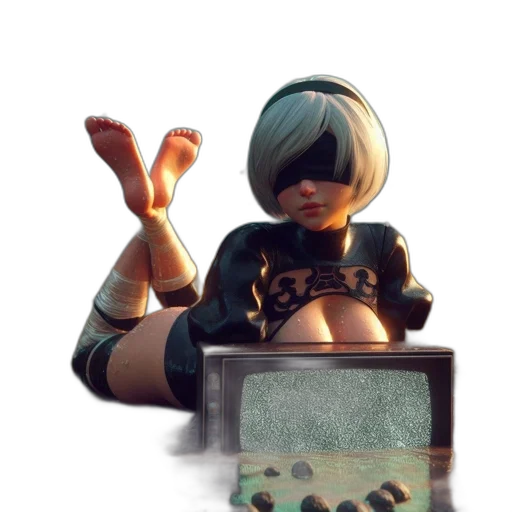 robot, furniture, mask, dress, concept art, 3d render, cyberpunk, fantasy art transparent PNG cut-out