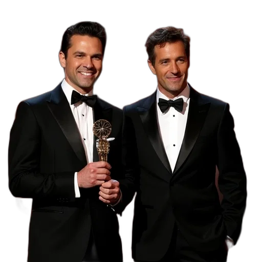 mark, burnett, jonner, accepting, award, 2003, primetimes transparent PNG cut-out