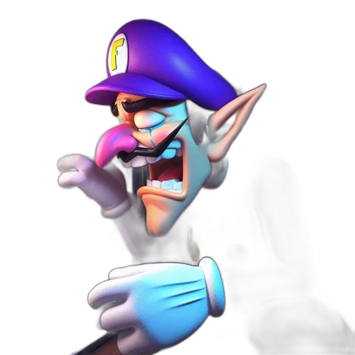 staff, weapon, hat, mask, concept art, 3d render, vaporwave, photorealistic transparent PNG cut-out