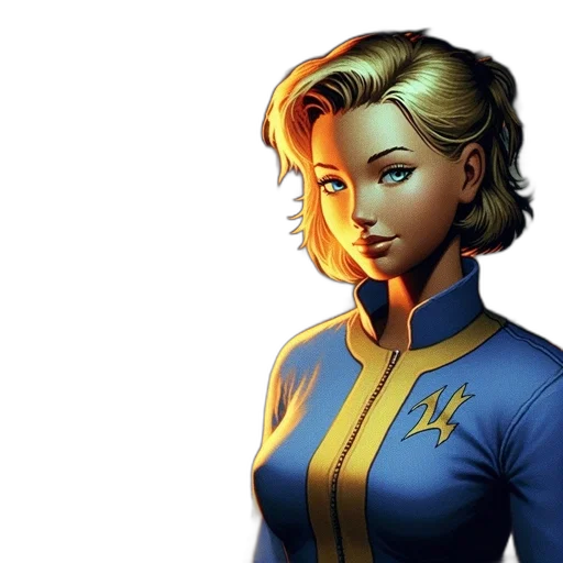 comic book art, concept art, pixel art, fantasy art, female, animated, character, blonde transparent PNG cut-out