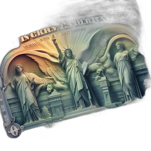 concept art, fantasy art, 3d render, photorealistic, up-close, shot, displays, one-dollar transparent PNG cut-out