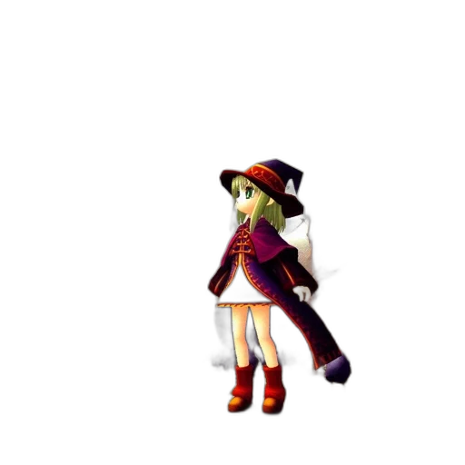 staff, hat, weapon, dress, pixel art, 3d render, concept art, fantasy art transparent PNG cut-out