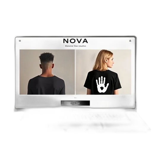 face, furniture, concept art, laptop, screen, displaying, website, header transparent PNG cut-out