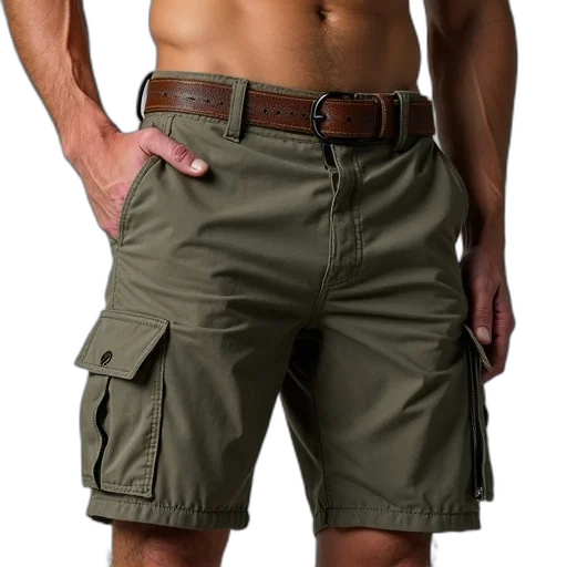 jacket, staff, earth tones, green transparent PNG cut-out