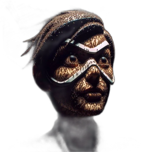 mask, face, creature, animal, 3d render, photorealistic, concept art, fantasy art transparent PNG cut-out
