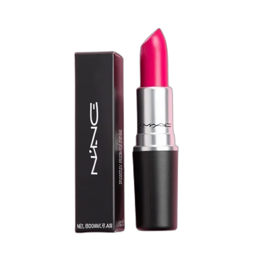 3d render, pink, lipstick, silver, cap, placed, next, black transparent PNG cut-out