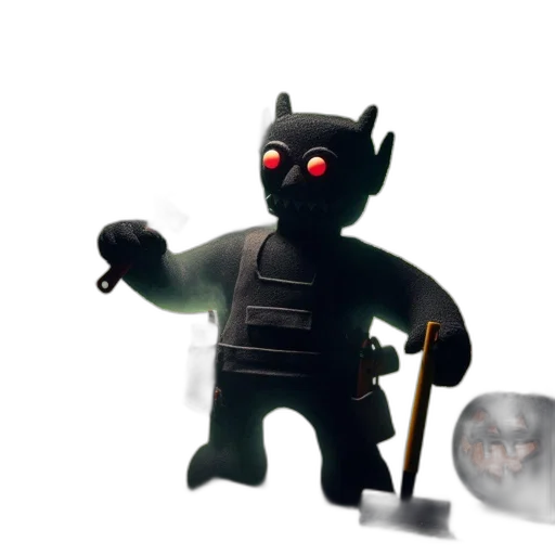 staff, robot, creature, weapon, 3d render, concept art, fantasy art, pixel art transparent PNG cut-out