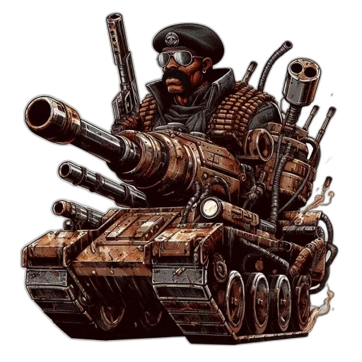 weapon, robot, concept art, comic book art, pixel art, fantasy art, armed, man transparent PNG cut-out