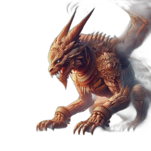 dragon, creature, animal, fantasy art, concept art, 3d render, photorealistic, elaborate transparent PNG cut-out